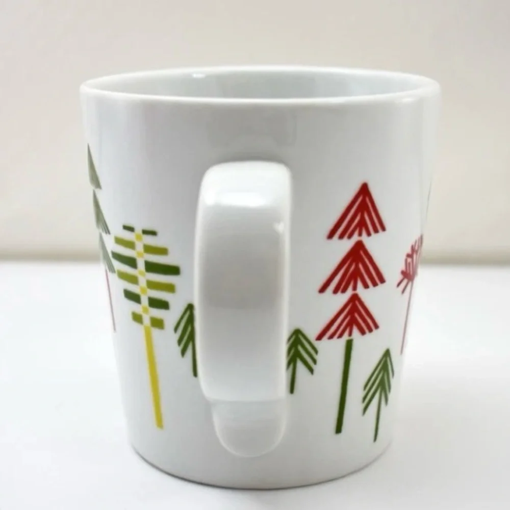 NEW Crate and Barrel 4” Yule Town Coffee Tea Coco Mug Julia Rothman